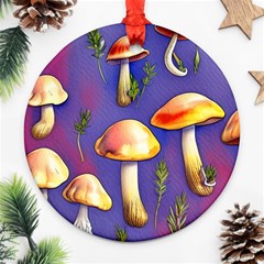 Farmcore Mushrooms Ornament (round) by GardenOfOphir