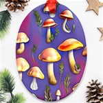 Farmcore Mushrooms Ornament (Oval) Front