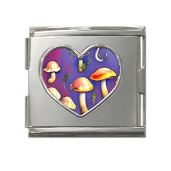 Farmcore Mushrooms Mega Link Heart Italian Charm (18mm) by GardenOfOphir