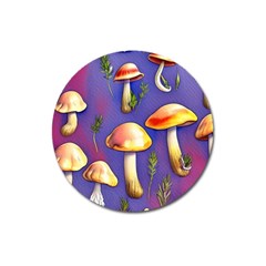 Farmcore Mushrooms Magnet 3  (round) by GardenOfOphir