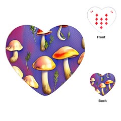 Farmcore Mushrooms Playing Cards Single Design (heart) by GardenOfOphir