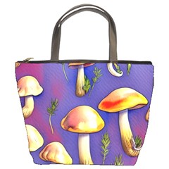 Farmcore Mushrooms Bucket Bag by GardenOfOphir