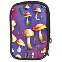 Farmcore Mushrooms Compact Camera Leather Case by GardenOfOphir