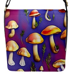 Farmcore Mushrooms Flap Closure Messenger Bag (s) by GardenOfOphir