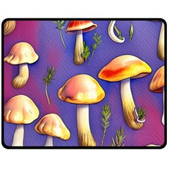 Farmcore Mushrooms Fleece Blanket (medium) by GardenOfOphir