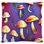 Farmcore Mushrooms Large Premium Plush Fleece Cushion Case (One Side) Front