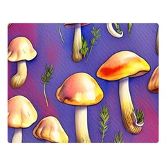 Farmcore Mushrooms Premium Plush Fleece Blanket (large) by GardenOfOphir