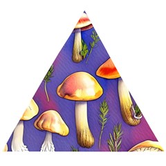 Farmcore Mushrooms Wooden Puzzle Triangle by GardenOfOphir