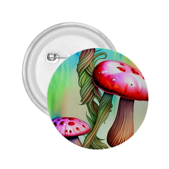 Warm Mushroom Forest 2.25  Buttons