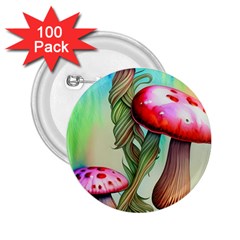 Warm Mushroom Forest 2 25  Buttons (100 Pack)  by GardenOfOphir