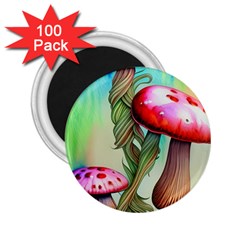 Warm Mushroom Forest 2 25  Magnets (100 Pack)  by GardenOfOphir