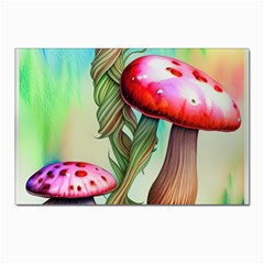 Warm Mushroom Forest Postcard 4 x 6  (pkg Of 10) by GardenOfOphir