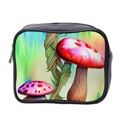 Warm Mushroom Forest Mini Toiletries Bag (two Sides) by GardenOfOphir