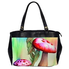 Warm Mushroom Forest Oversize Office Handbag (2 Sides) by GardenOfOphir