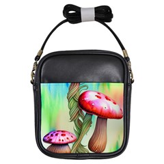 Warm Mushroom Forest Girls Sling Bag by GardenOfOphir