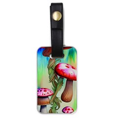 Warm Mushroom Forest Luggage Tag (one Side) by GardenOfOphir