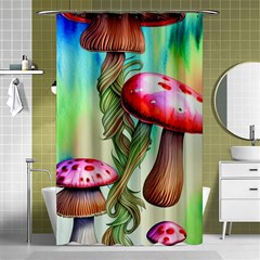 Warm Mushroom Forest Shower Curtain 48  X 72  (small)  by GardenOfOphir