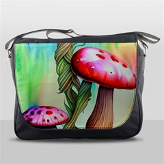 Warm Mushroom Forest Messenger Bag by GardenOfOphir