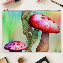 Warm Mushroom Forest Cosmetic Bag (xxxl) by GardenOfOphir