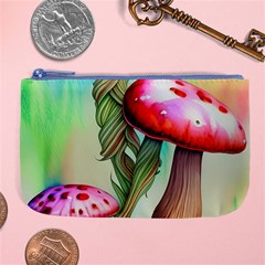 Warm Mushroom Forest Large Coin Purse by GardenOfOphir