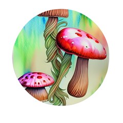 Warm Mushroom Forest Mini Round Pill Box by GardenOfOphir