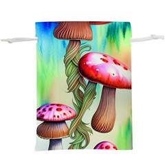 Warm Mushroom Forest Lightweight Drawstring Pouch (xl) by GardenOfOphir