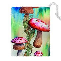 Warm Mushroom Forest Drawstring Pouch (4xl)