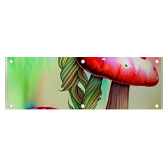 Warm Mushroom Forest Banner And Sign 6  X 2  by GardenOfOphir