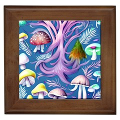 Mushroom Forest Nature Fairy Boho Framed Tile by GardenOfOphir