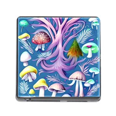 Mushroom Forest Nature Fairy Boho Memory Card Reader (square 5 Slot) by GardenOfOphir