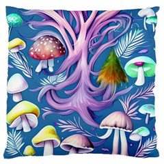 Mushroom Forest Nature Fairy Boho Standard Premium Plush Fleece Cushion Case (two Sides) by GardenOfOphir