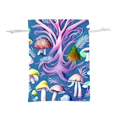 Mushroom Forest Nature Fairy Boho Lightweight Drawstring Pouch (s) by GardenOfOphir