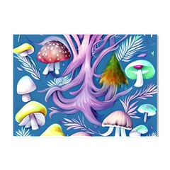 Mushroom Forest Nature Fairy Boho Crystal Sticker (a4) by GardenOfOphir