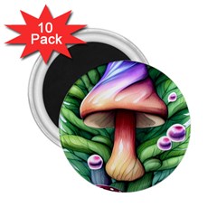 Tiny Mushroom Forest Antique 2 25  Magnets (10 Pack)  by GardenOfOphir