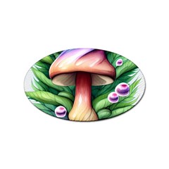 Tiny Mushroom Forest Antique Sticker Oval (10 Pack) by GardenOfOphir