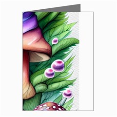 Tiny Mushroom Forest Antique Greeting Cards (pkg Of 8) by GardenOfOphir