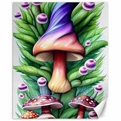 Tiny Mushroom Forest Antique Canvas 16  X 20  by GardenOfOphir