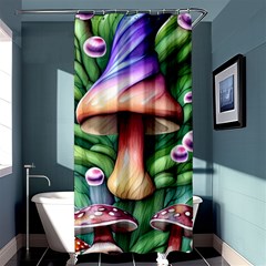 Tiny Mushroom Forest Antique Shower Curtain 36  X 72  (stall)  by GardenOfOphir