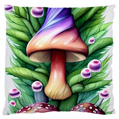 Tiny Mushroom Forest Antique Standard Premium Plush Fleece Cushion Case (one Side) by GardenOfOphir