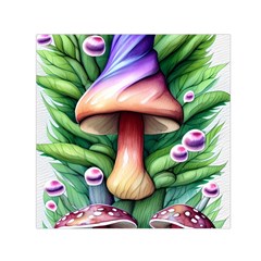 Tiny Mushroom Forest Antique Square Satin Scarf (30  X 30 ) by GardenOfOphir