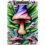 Tiny Mushroom Forest Antique A4 Acrylic Clipboard Front