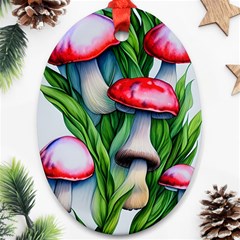 Woods Mushroom Forest Academia Core Ornament (oval) by GardenOfOphir