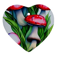 Woods Mushroom Forest Academia Core Ornament (heart) by GardenOfOphir