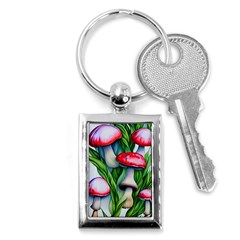 Woods Mushroom Forest Academia Core Key Chain (rectangle) by GardenOfOphir