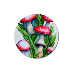 Woods Mushroom Forest Academia Core Magnet 3  (round) by GardenOfOphir