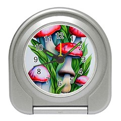 Woods Mushroom Forest Academia Core Travel Alarm Clock by GardenOfOphir