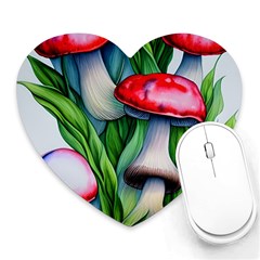 Woods Mushroom Forest Academia Core Heart Mousepad by GardenOfOphir