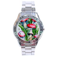 Woods Mushroom Forest Academia Core Stainless Steel Analogue Watch by GardenOfOphir