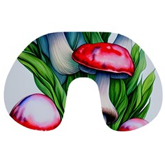 Woods Mushroom Forest Academia Core Travel Neck Pillow by GardenOfOphir