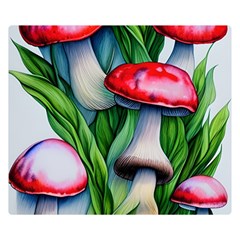 Woods Mushroom Forest Academia Core Premium Plush Fleece Blanket (small) by GardenOfOphir